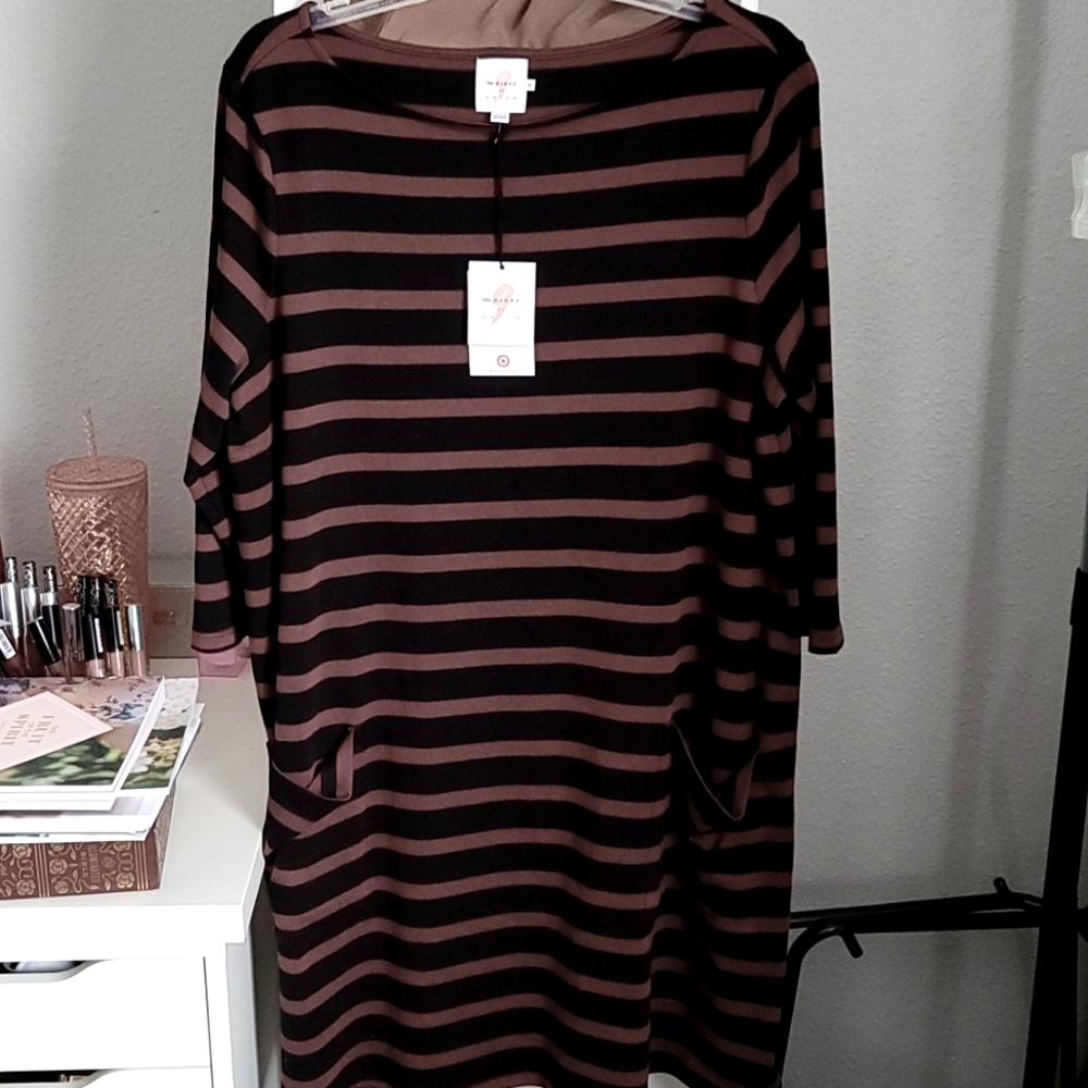 Maternity dress;the nines by hatch; target; maroon and black, XL